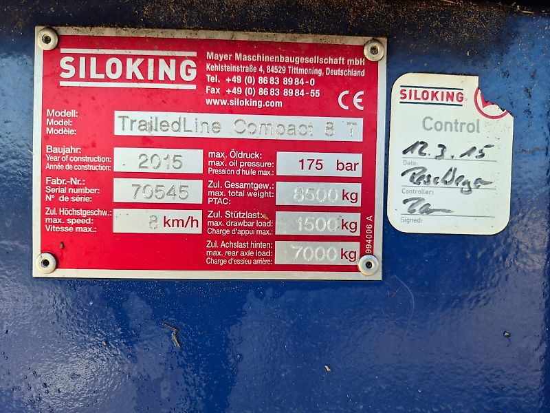 Siloking Compact 8T Trailedline